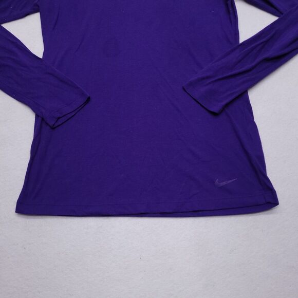 Nike Dri-Fit Athletic Pullover Long Sleeve Shirt Mens Size Extra Small XS Purple - Picture 6 of 9